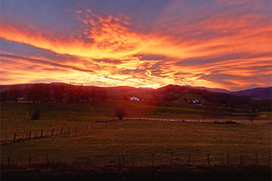 Coucher de soleil à Irissarry